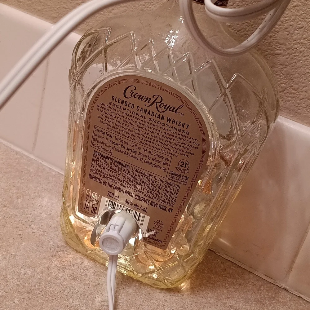 Crown Royal Lighted Lamp Bottle